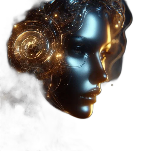 robot, face, mask, cyberpunk transparent PNG cut-out