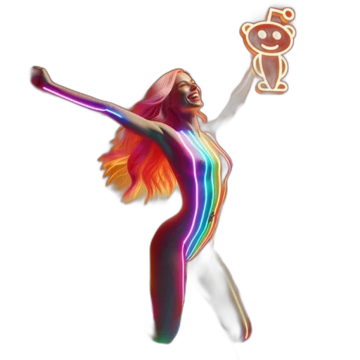 staff, concept art, 3d render, vaporwave transparent PNG cut-out