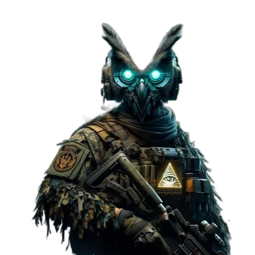mask, robot, animal, staff transparent PNG cut-out
