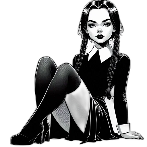 dress, staff, cartoon, comic book art transparent PNG cut-out