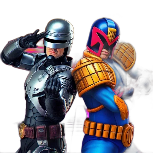 robot, concept art, comic book art, 3d render transparent PNG cut-out