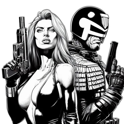 comic book art, concept art, cyberpunk, cartoon transparent PNG cut-out