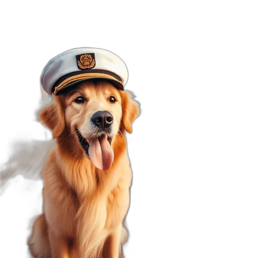 animal, staff, hat, photorealistic transparent PNG cut-out