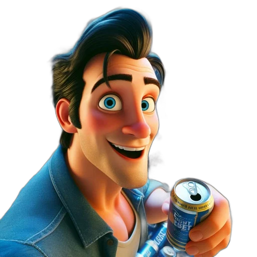 bottle, face, jacket, robot transparent PNG cut-out
