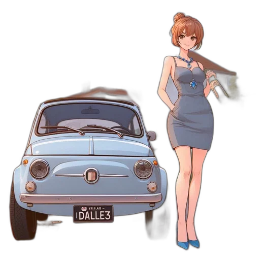 car, dress, cartoon, anime transparent PNG cut-out