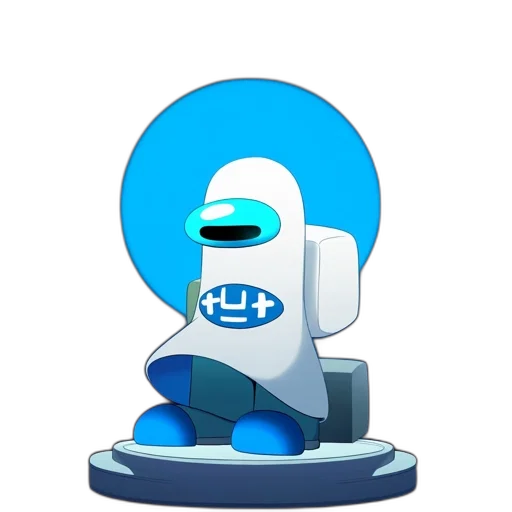robot, 3d render, concept art, pixel art transparent PNG cut-out
