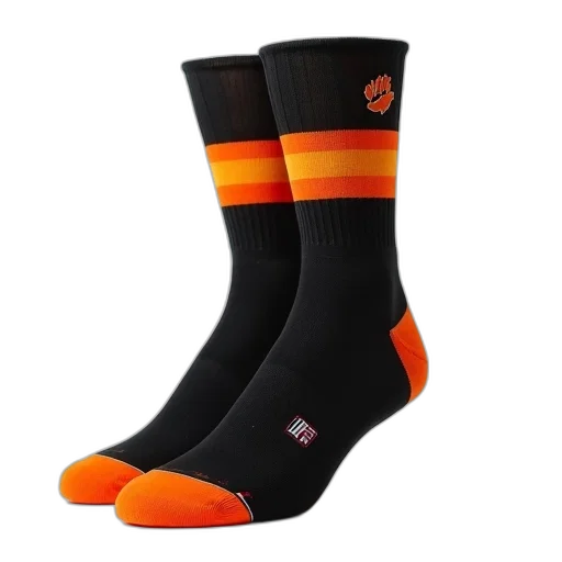 pair, black, orange, striped transparent PNG cut-out