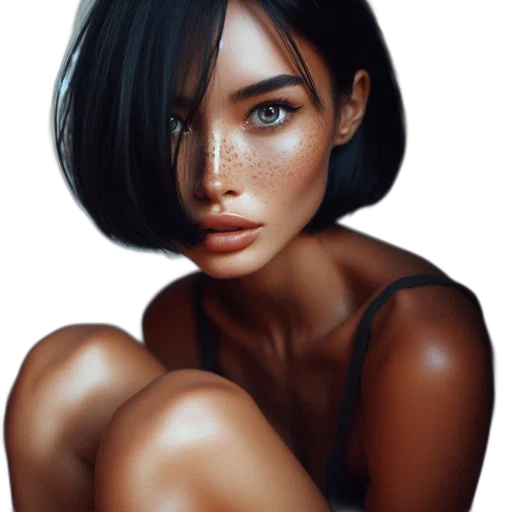 face, hair, jewelry, mask transparent PNG cut-out