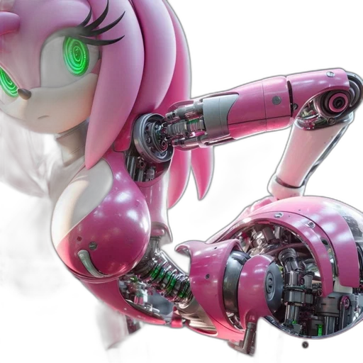 robot, weapon, cyberpunk, 3d render transparent PNG cut-out