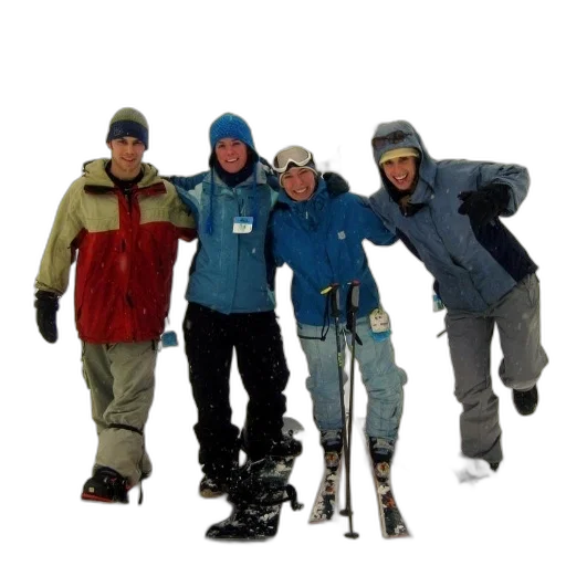 staff, jacket, snow, four transparent PNG cut-out