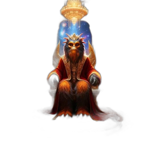 crown, staff, dragon, creature transparent PNG cut-out