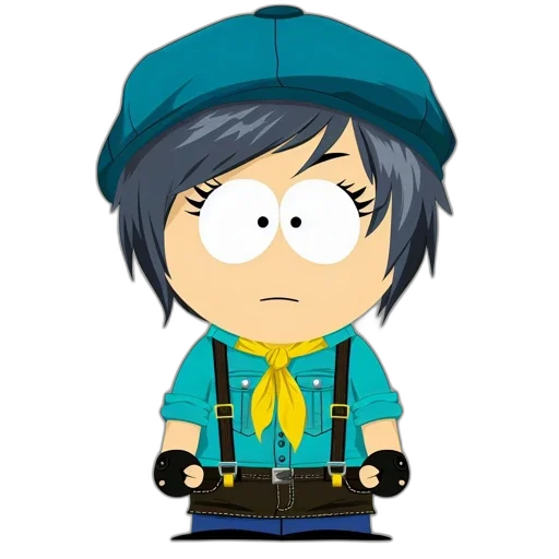 hat, staff, jacket, cartoon transparent PNG cut-out