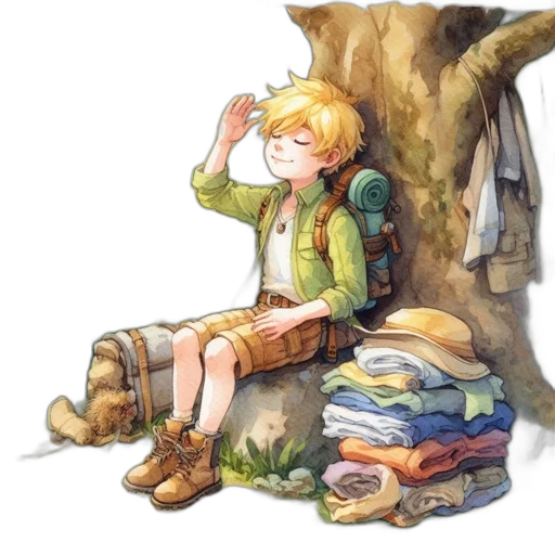shoes, jacket, watercolor, concept art transparent PNG cut-out