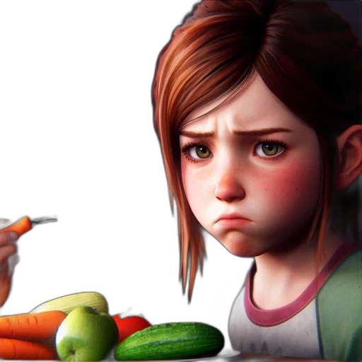 food, face, concept art, photorealistic transparent PNG cut-out