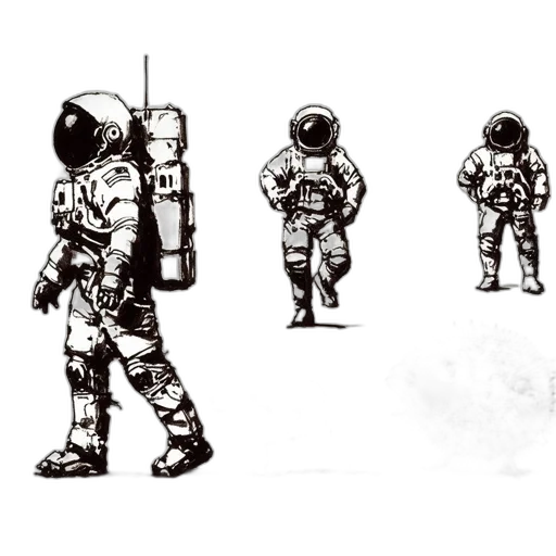 robot, jacket, staff, dress transparent PNG cut-out