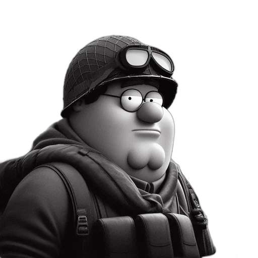 jacket, hat, face, staff transparent PNG cut-out