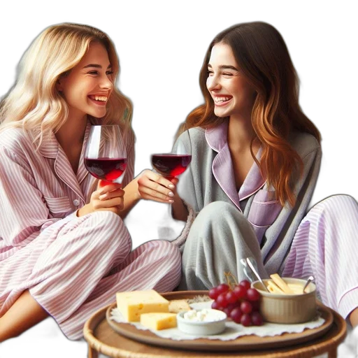 photorealistic, red, two, women transparent PNG cut-out