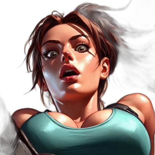 face, comic book art, concept art, photorealistic transparent PNG cut-out