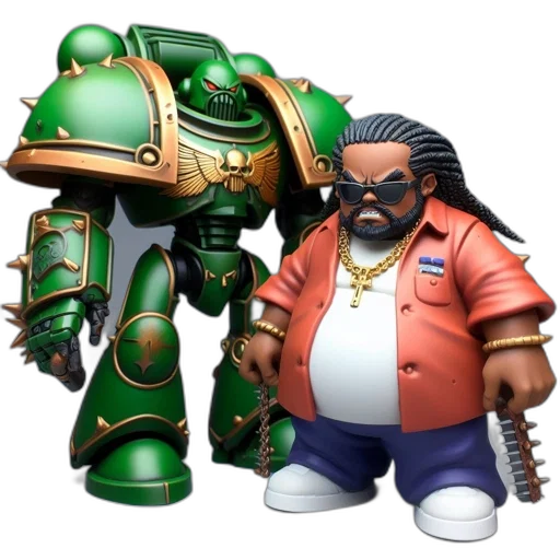concept art, 3d render, two, figurines transparent PNG cut-out