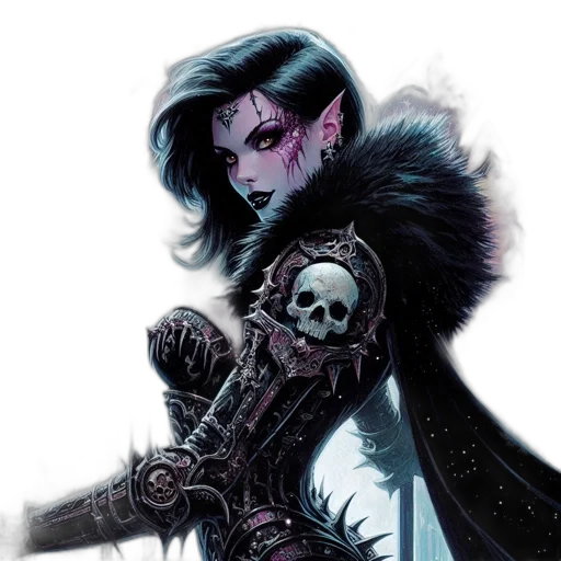 comic book art, fantasy art, concept art, dark transparent PNG cut-out