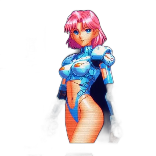 robot, dress, concept art, vaporwave transparent PNG cut-out