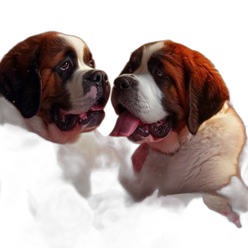 animal, photorealistic, 3d render, two transparent PNG cut-out