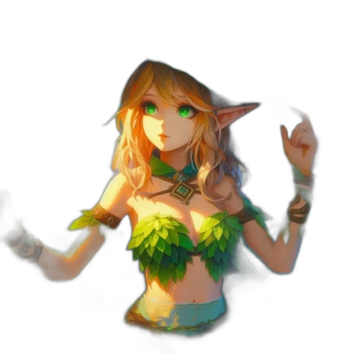 staff, dragon, dress, fantasy art transparent PNG cut-out