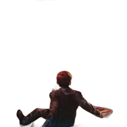 robot, creature, jacket, staff transparent PNG cut-out