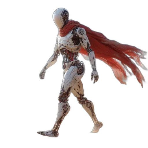 robot, concept art, 3d render, fantasy art transparent PNG cut-out