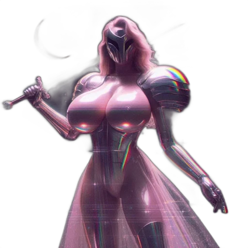 robot, dress, weapon, sword transparent PNG cut-out