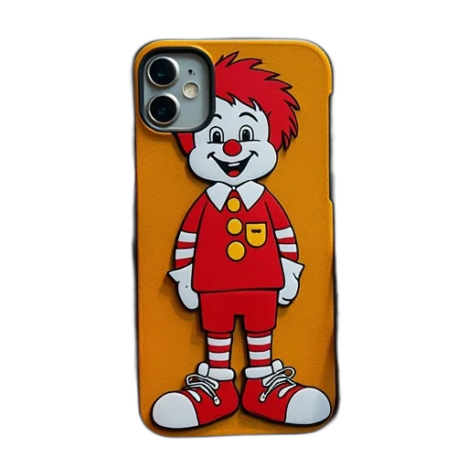 3d render, mess, ronald, iphone transparent PNG cut-out