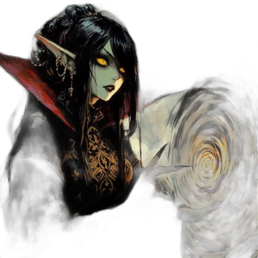 mask, fantasy art, concept art, watercolor transparent PNG cut-out