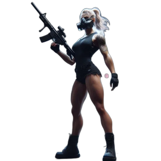 weapon, staff, robot, mask transparent PNG cut-out