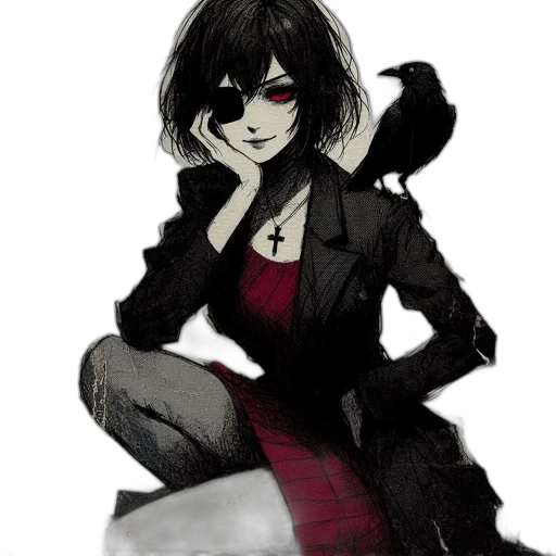 staff, jacket, mask, weapon transparent PNG cut-out