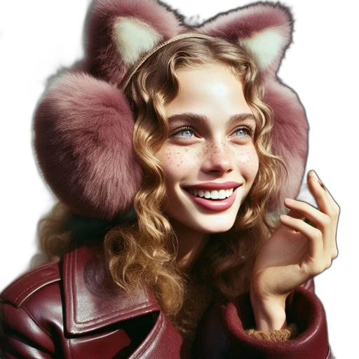 jacket, hat, face, animal transparent PNG cut-out