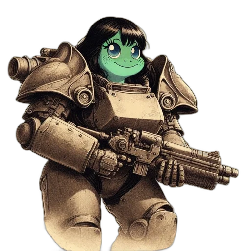 robot, weapon, staff, creature transparent PNG cut-out