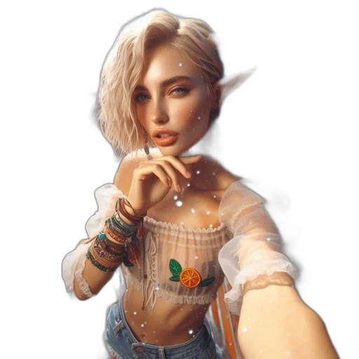 jewelry, dress, jacket, face transparent PNG cut-out