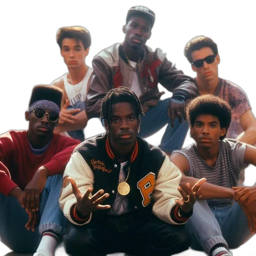 jacket, fire, group, young transparent PNG cut-out