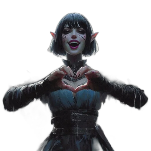 concept art, fantasy art, comic book art, dark transparent PNG cut-out