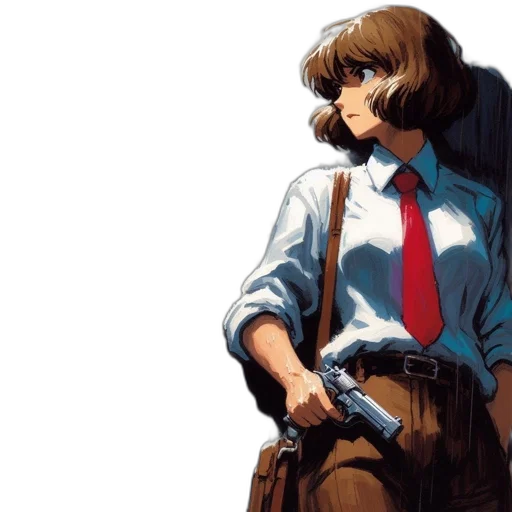 jacket, staff, comic book art, concept art transparent PNG cut-out