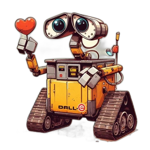 robot, concept art, comic book art, pixel art transparent PNG cut-out