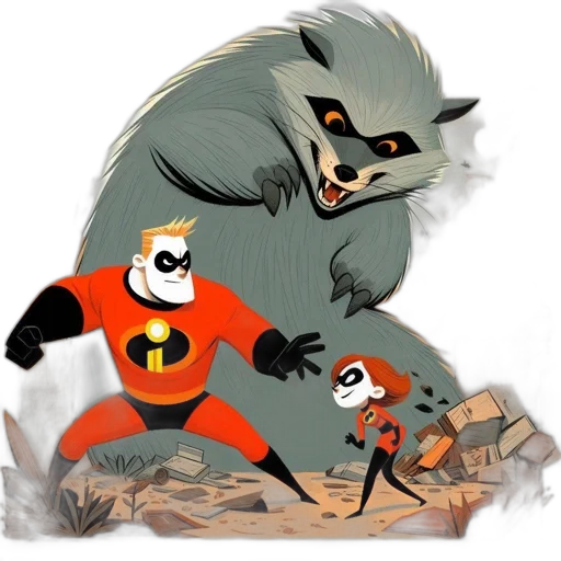 concept art, comic book art, cartoon, incredible transparent PNG cut-out