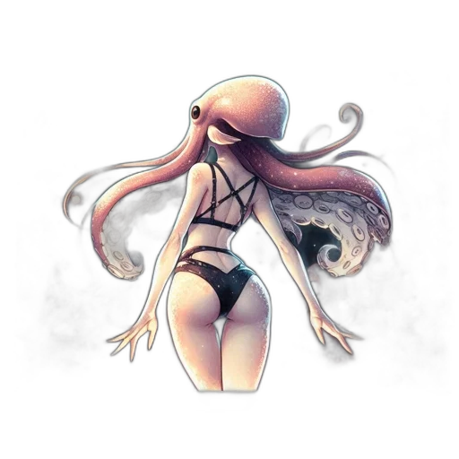 staff, creature, hair, robot transparent PNG cut-out