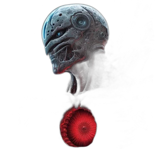 mask, robot, creature, staff transparent PNG cut-out
