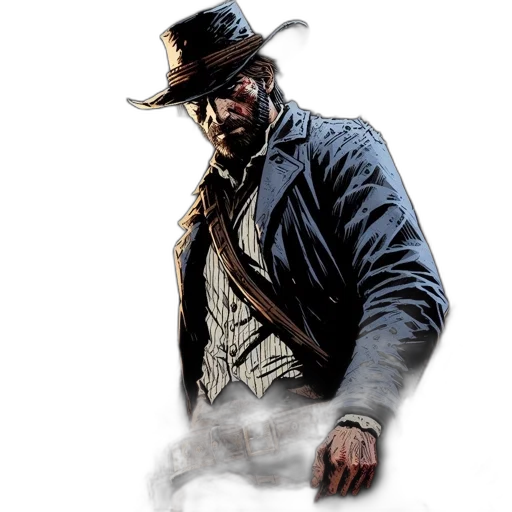 jacket, hat, comic book art, concept art transparent PNG cut-out