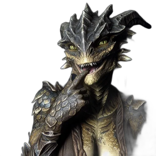 dragon, creature, animal, staff transparent PNG cut-out