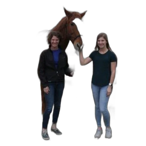 staff, animal, two, women transparent PNG cut-out