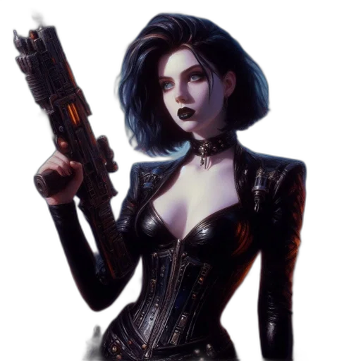 weapon, staff, concept art, cyberpunk transparent PNG cut-out