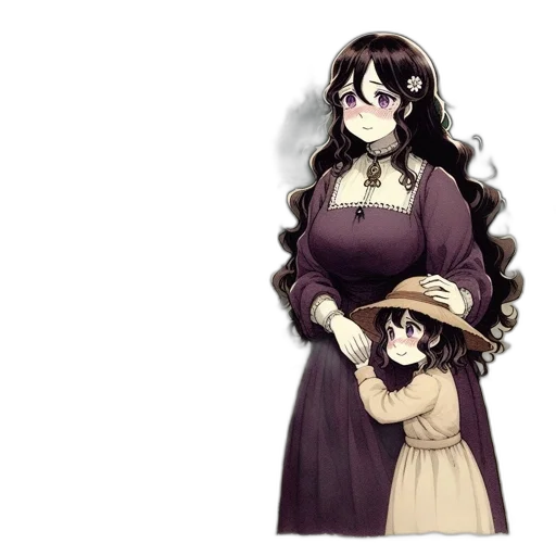 dress, hat, staff, crown transparent PNG cut-out