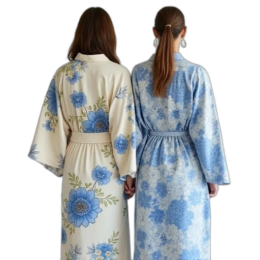 dress, blue, two, women transparent PNG cut-out